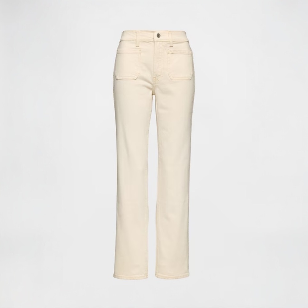 NWT GAP High Rise '90s Slim Straight Jeans in color Sand Beige - Picture 5 of 6